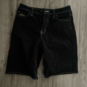 Black Empyre Denim Shorts